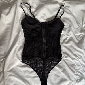 FREE PEOPLE NIGHT RYTHM LACE BODY SUIT